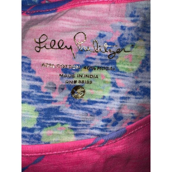 Lilly Pulitzer Womens Pink Floral 3/4 Sleeve Dress Size XSmall - Picture 7 of 7
